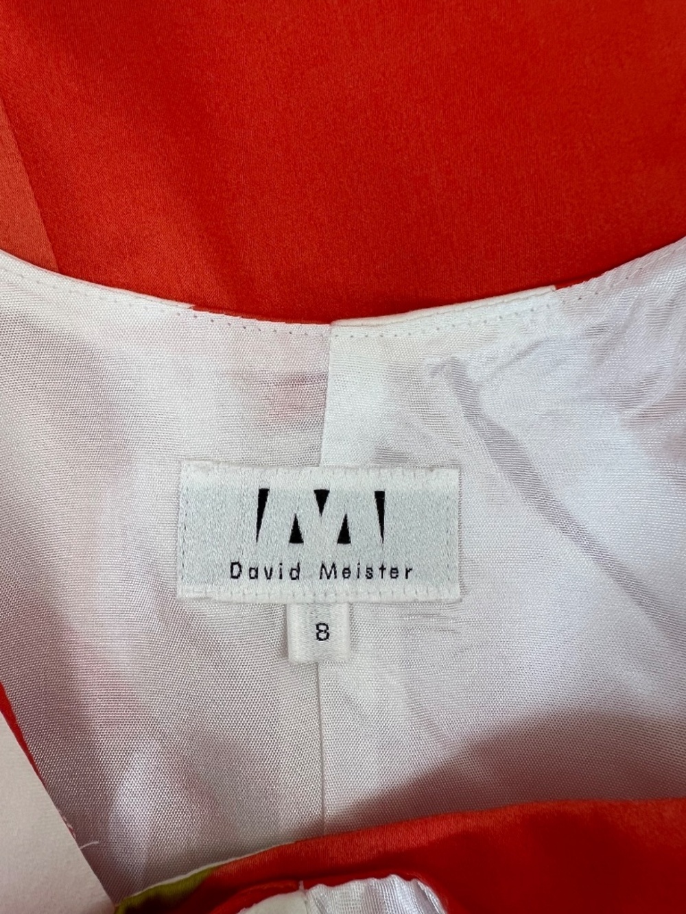 Y2K David Meister Floral Dress Red White Sleeveless Knee Length Size 8 NWT - Picture 3 of 10